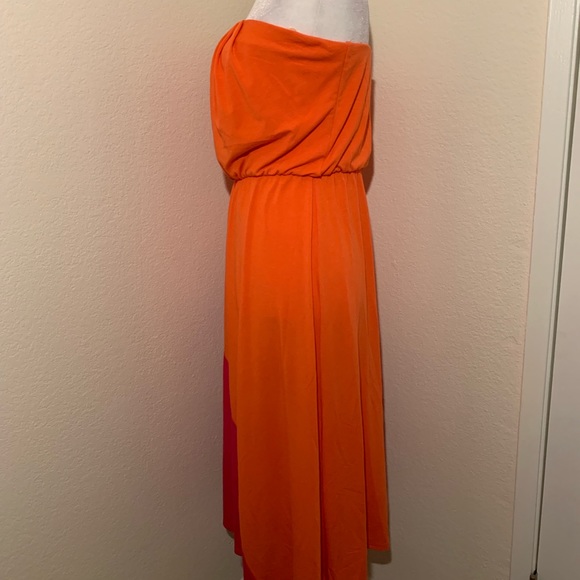 American Rag strapless sundress in coral and pink - Picture 8 of 9
